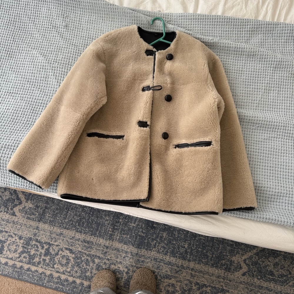 Mango Tan Shearling Jacket - Picture 11 of 12